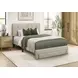 5901F Beige Full Upholstered Storage Platform Bed