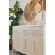 Miramar Sand and Stark White 4 Door Credenza