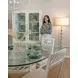 Miramar Sand and Stark White 4 Door Curio Cabinet with LED
