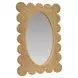 Lillian Natural Rattan Scalloped Edge Mirror