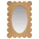 Lillian Natural Rattan Scalloped Edge Mirror