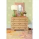 Lillian Painted Pink Scalloped Edge Mirror