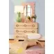Lillian Painted Pink Scalloped Edge Mirror