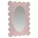 Lillian Painted Pink Scalloped Edge Mirror