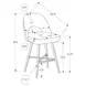 1253 Gray Upholstered Swivel Bar Stool Set of 2