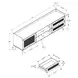 2724 Black 72" TV Stand