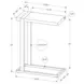 2883 Brown and Black Rectangular Accent Table