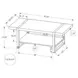 2884 Black and Brown Rectangular Coffee Table