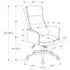 7378 Brown Upholstered Swivel Executive Office Chair