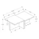 2891 Travertine Stone 2 Tier Rectangular Coffee Table