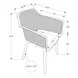 4025 White Outdoor Stacking Dining Chair Set of 4