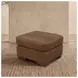 Irondale Vintage Brown Derby Leather Upholstered Rectangular Ottoman