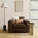 Inglewood Vintage Brown Cigar Leather Upholstered Accent Chair