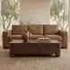 Inglewood Vintage Brown Derby Leather 92" Sofa