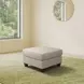 Millbrook Taupe Plain Leather Upholstered Rectangular Ottoman