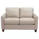 Millbrook Taupe Plain Leather 60" Loveseat