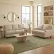 Millbrook Taupe Plain Leather 60" Loveseat