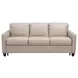 Millbrook Taupe Plain Leather 85" Queen Sleeper Sofa