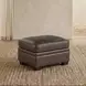 Dawson Brown Chestnut Leather Upholstered Rectangular Ottoman