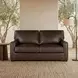 Dawson Brown Chestnut 62" Loveseat with Nailhead Trim