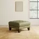 Vincent Green Clover Leather Upholstered Rectangular Ottoman