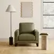 Vincent Green Clover Leather Upholstered Accent Chair