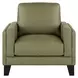 Vaughn Green Clover Leather Living Room Set