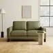 Vincent Green Clover Leather 61" Loveseat