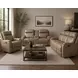 Bryluxe Tuscan Tan Leather Glider Power Recliner with Power Headrest and USB Charging