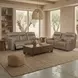 Bryluxe Tuscan Tan Leather 85" Lay Flat Power Reclining Sofa with Power Headrest and USB Charging
