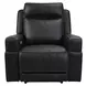 Valley Black Leather Glider Power Recliner with Power Headrest and USB Charging