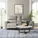 Laredo Cement Leather 77" Zero Gravity Power Reclining Console Loveseat with Power Headrest and USB Charging