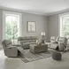 Laredo Cement Leather 87" Zero Gravity Power Reclining Sofa with Fold Down Center Console and USB Charging