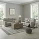 Laredo Cement Leather 87" Zero Gravity Power Reclining Sofa with Fold Down Center Console and USB Charging
