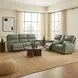 Laredo Sage Moss Leather 77" Zero Gravity Power Reclining Console Loveseat with Power Headrest and USB Charging