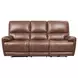 Highland Brown Coffee Leather 90" Zero Gravity Power Reclining Sofa with Power Headrest and USB Charging
