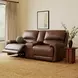 Highland Brown Coffee Leather 79" Zero Gravity Power Reclining Console Loveseat with Power Headrest and USB Charging