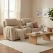 Bella Verona Taupe Leather 76" Zero Gravity Power Reclining Loveseat with Console and USB Charging