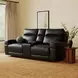 Valley Black Leather 73" Zero Gravity Power Reclining Console Loveseat with Power Headrest and USB Charging
