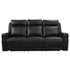 Valley Black Leather 82" Zero Gravity Power Reclining Sofa with Power Headrest and USB Charging