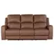 Aria Brown Havana Leather Zero Gravity Triple Power Reclining Living Room Set