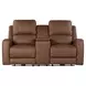 Aria Brown Havana Leather Zero Gravity Triple Power Reclining Living Room Set