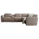 Ridgeway Gray Shark Leather Modular Zero Gravity Power Reclining Sectional with Power Headrest