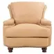Hutton Tan Fawn Leather Living Room Set