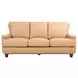 Hutton Tan Fawn Leather Living Room Set