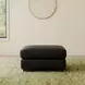Lorenzo Black Leather Upholstered Rectangular Ottoman
