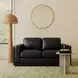 Lorenzo Black Leather 78" Loveseat