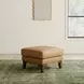 Pendry Carmel Saddle Leather Upholstered Rectangular Ottoman