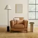 Pendry Carmel Saddle Leather Upholstered Accent Chair