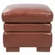 Ellery Brown Auburn Leather Upholstered Rectangular Ottoman